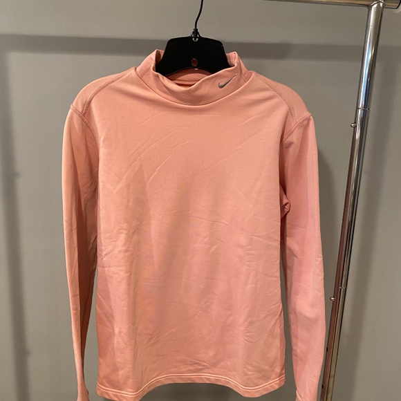 Nike Fit Dry Fleece Mock Neck Long Sleeve Top – Peach – Women’s XL - Picture 1 of 4